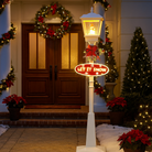 Christmas Lamp Post with Bear Scene Luxury Casa