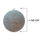 Silver Glitter Christmas Baubles Luxury Casa