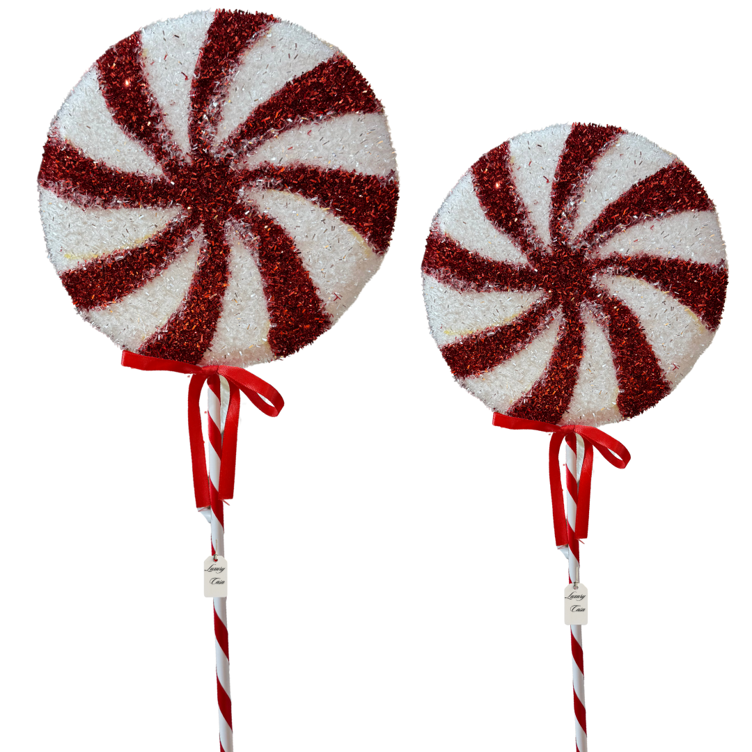 Peppermint Swirl Lollipop Christmas Decoration Luxury Casa