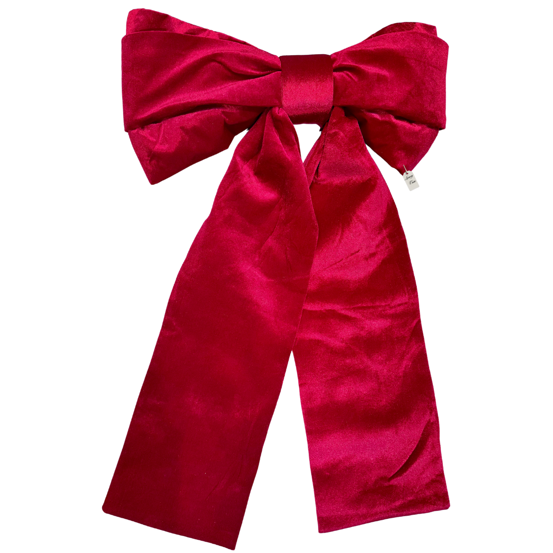 Luxury Red Velvet Christmas Bow Luxury Casa