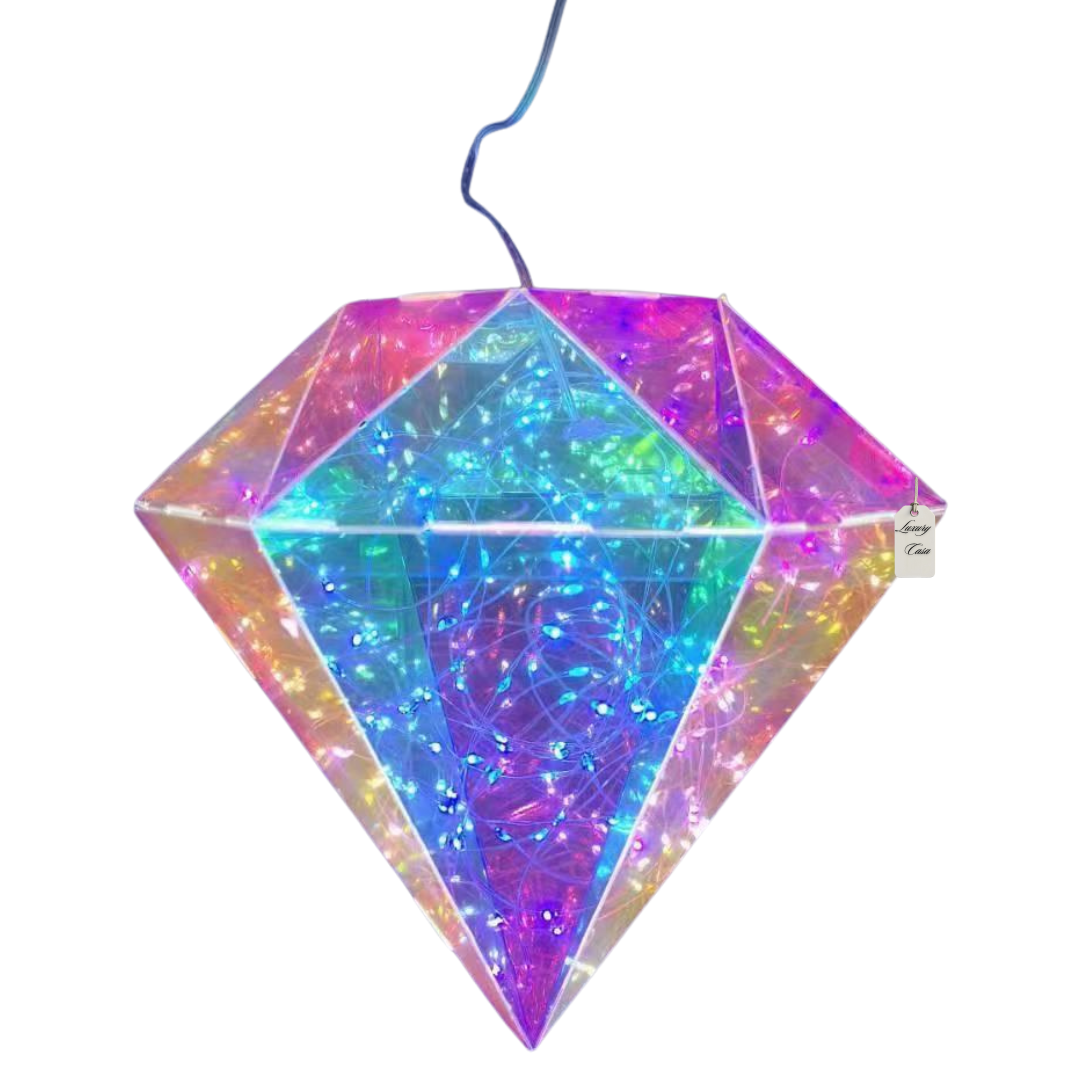 Geometric Multicolor Gem Diamond Light Decoration Luxury Casa