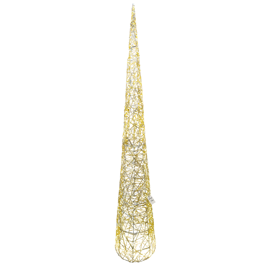 Golden Cone Tree Decoration Luxury Casa
