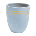 Marble Finish Planter with Gold Accents – Modern Decorative Pot - Large Luxury Casa