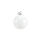 White Christmas Bauble Ornament – 12 cm (Glossy Shatterproof Decoration) Luxury Casa