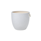 Speckled Stone Round Planter – Modern Decorative Pot - Small Luxury Casa