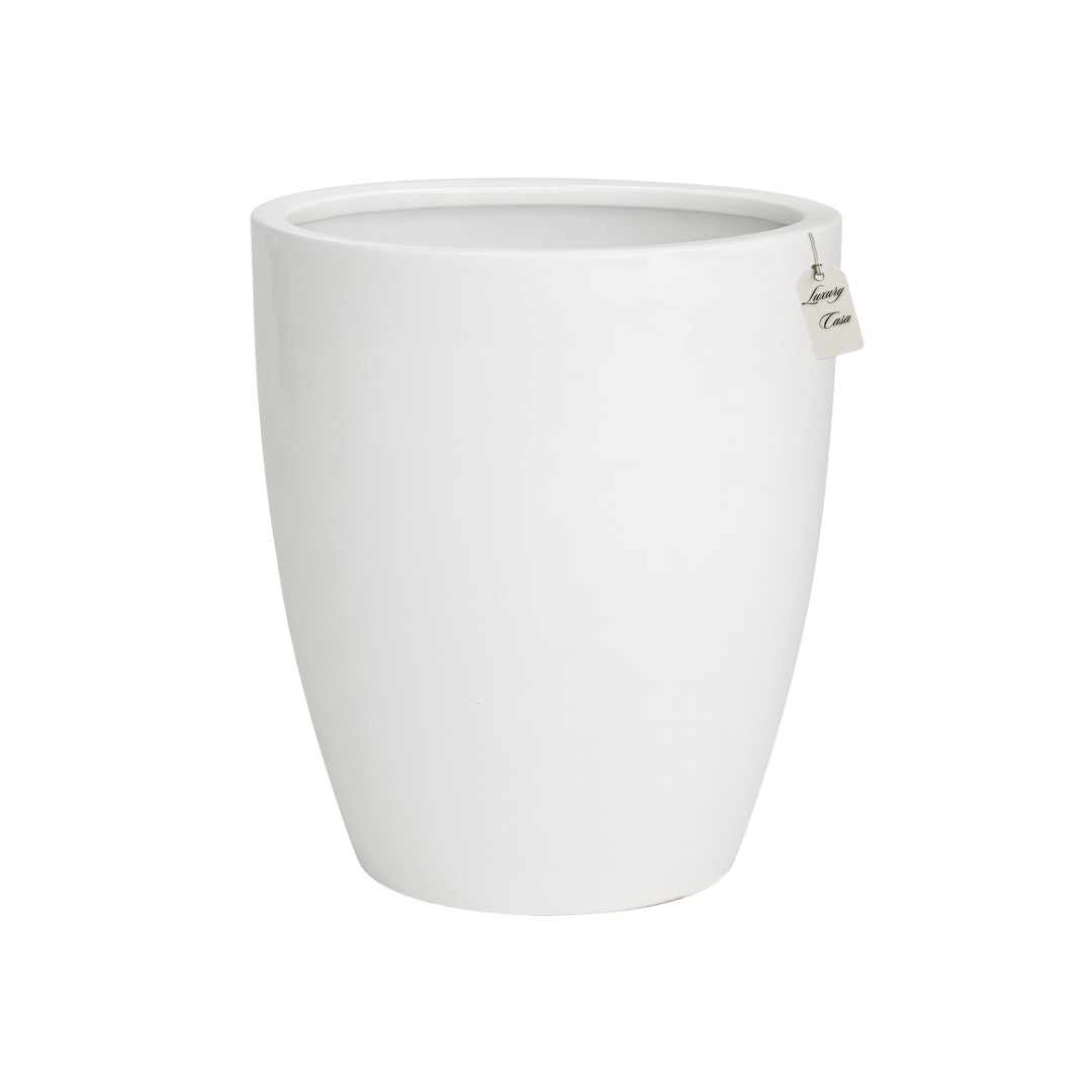 Glossy Tapered Round Planter – Modern Decorative Pot - Medium Luxury Casa