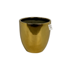 Metallic Gold Finish Planter – Modern Decorative Pot - Small Luxury Casa
