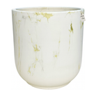 Marble Effect Planter with Gold Veins – Modern Decorative Pot - Large Luxury Casa