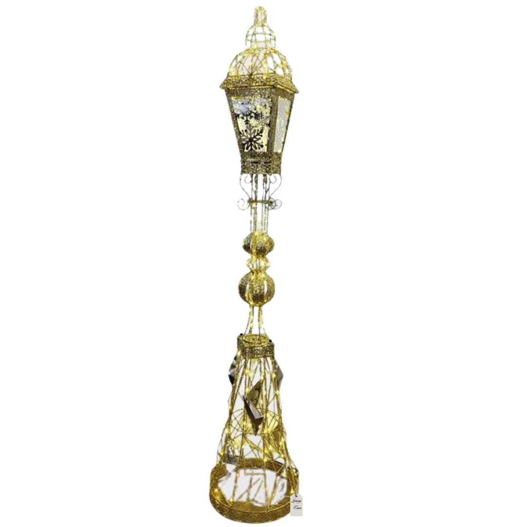 Gold Decorative Lamp Post Holiday Decoration Luxury Casa
