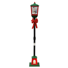 Christmas Musical Green & Black Lamp Post with Snowfall Luxury Casa