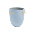 Marble Finish Planter with Gold Accents – Modern Decorative Pot - Small Luxury Casa