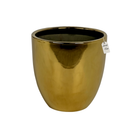 Metallic Gold Finish Planter – Modern Decorative Pot - Medium Luxury Casa