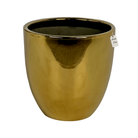Metallic Gold Finish Planter – Modern Decorative Pot - Large Luxury Casa