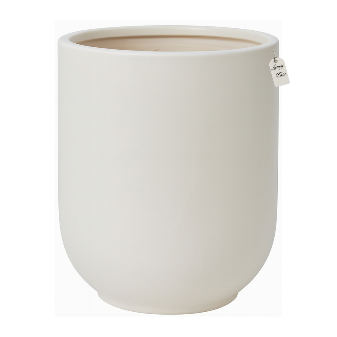 Minimalist Smooth Round Planter – Modern Decorative Pot - Large Luxury Casa