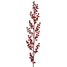 Christmas Long Red Glitter Berry Stem Decoration Luxury Casa