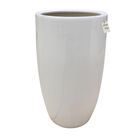 Glossy Tall Cylinder Planter – Modern Decorative Pot - Large Luxury Casa