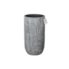 Tall Wood Grain Textured Planter – Modern Decorative Pot - Small Luxury Casa