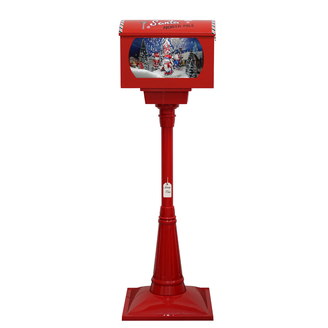 Christmas Musical Standing Mailbox with Snowfall Luxury Casa