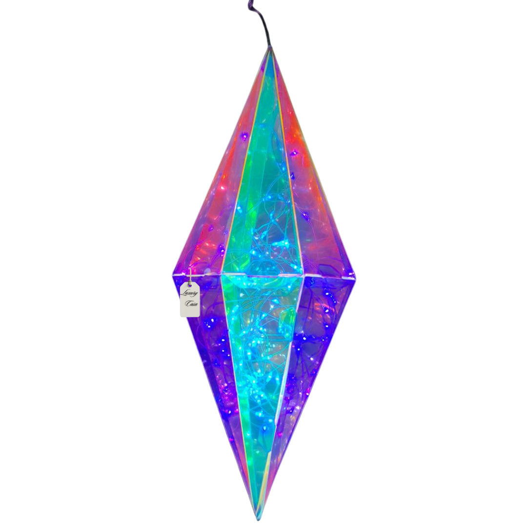 Geometric Multicolor Diamond Light Decoration Luxury Casa