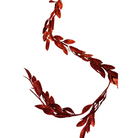 Christmas Red Glitter Leaf Garland Decoration Luxury Casa