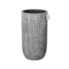 Tall Wood Grain Textured Planter – Modern Decorative Pot - Medium Luxury Casa