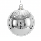 Silver Christmas Bauble Ornament – 50 cm (Glossy Shatterproof XXL Decoration) Luxury Casa