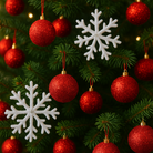 Red Glitter Christmas Baubles Luxury Casa