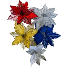 Glitter Poinsettia Flower Decoration Luxury Casa
