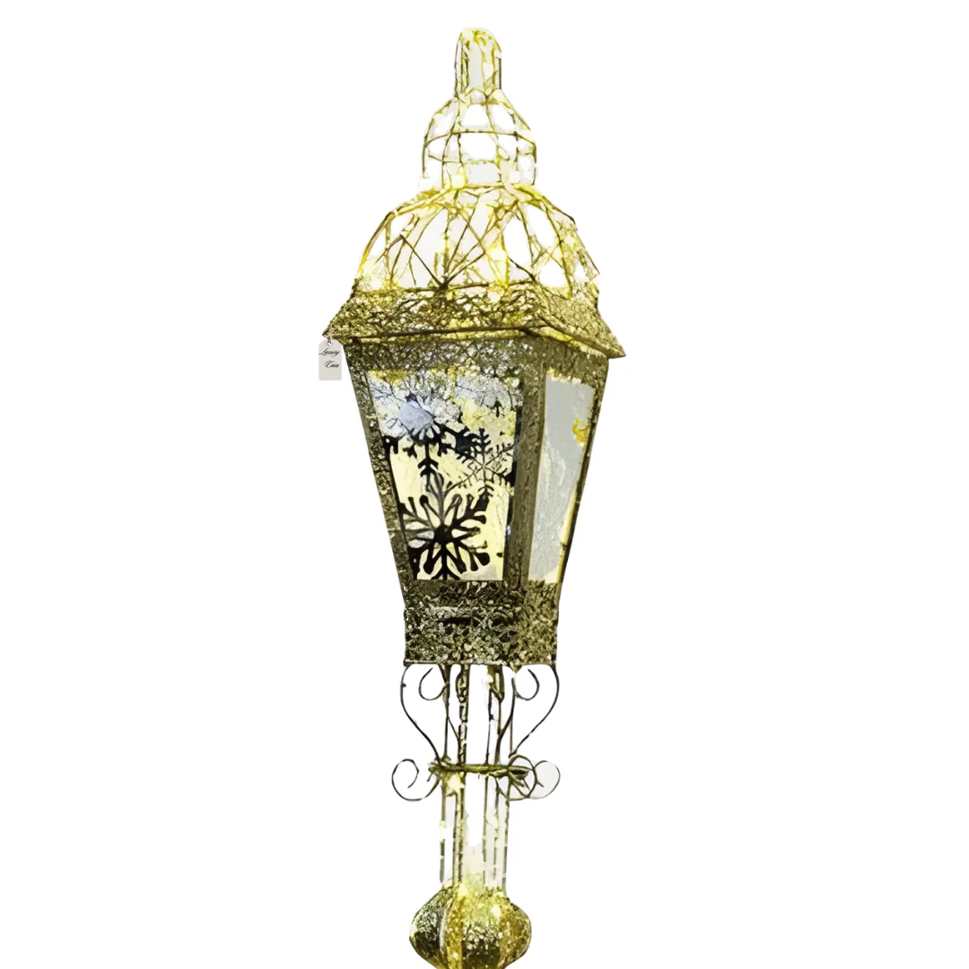 Gold Decorative Lamp Post Holiday Decoration Luxury Casa