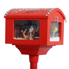Christmas Musical Tall Santa Mailbox with Snowfall Luxury Casa