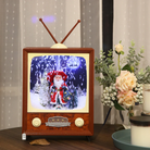 Retro Christmas TV Decoration with Santa & Snowfall Luxury Casa