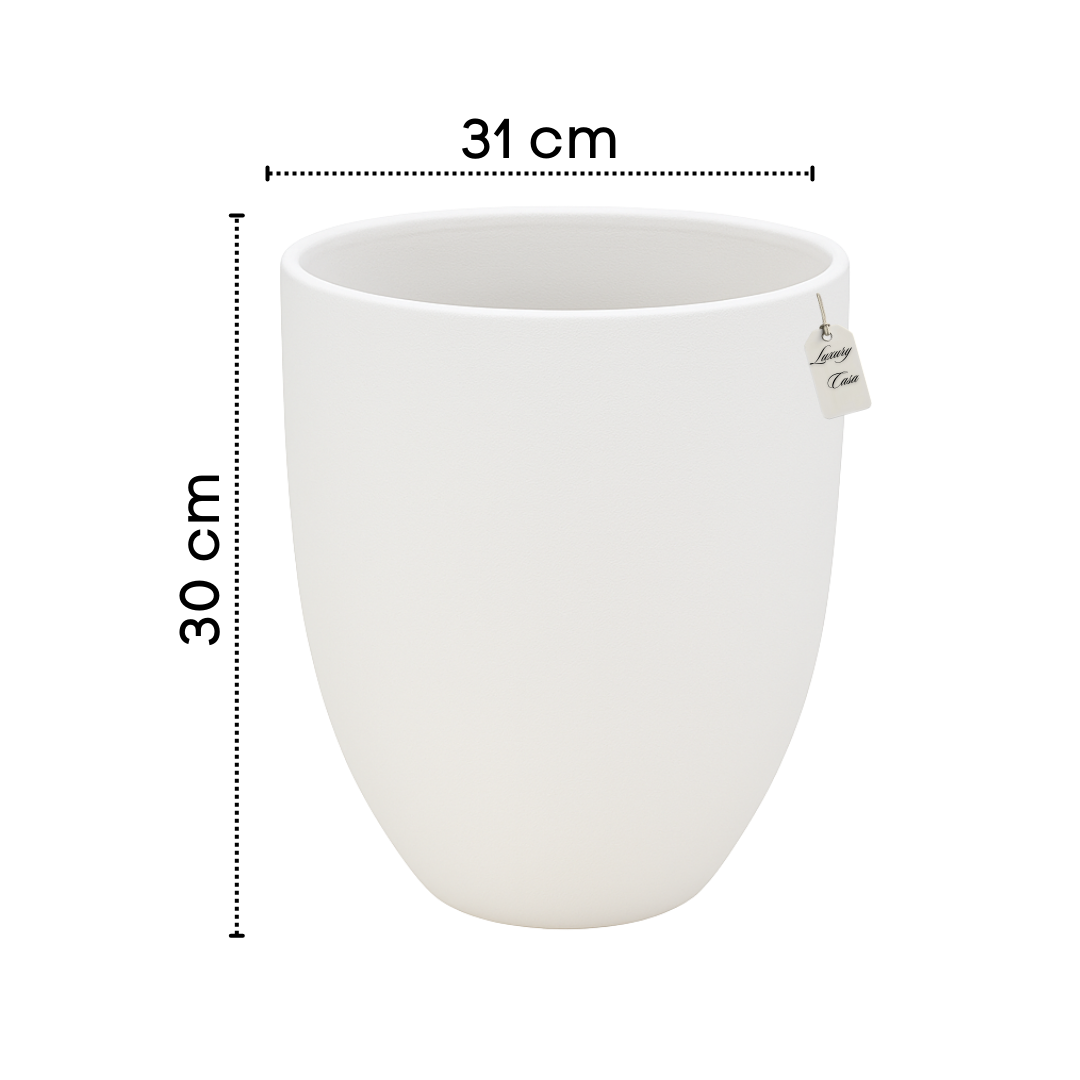 Smooth Round Planter – Modern Decorative Pot - Large Luxury Casa