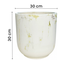Marble Effect Planter with Gold Veins – Modern Decorative Pot - Large Luxury Casa