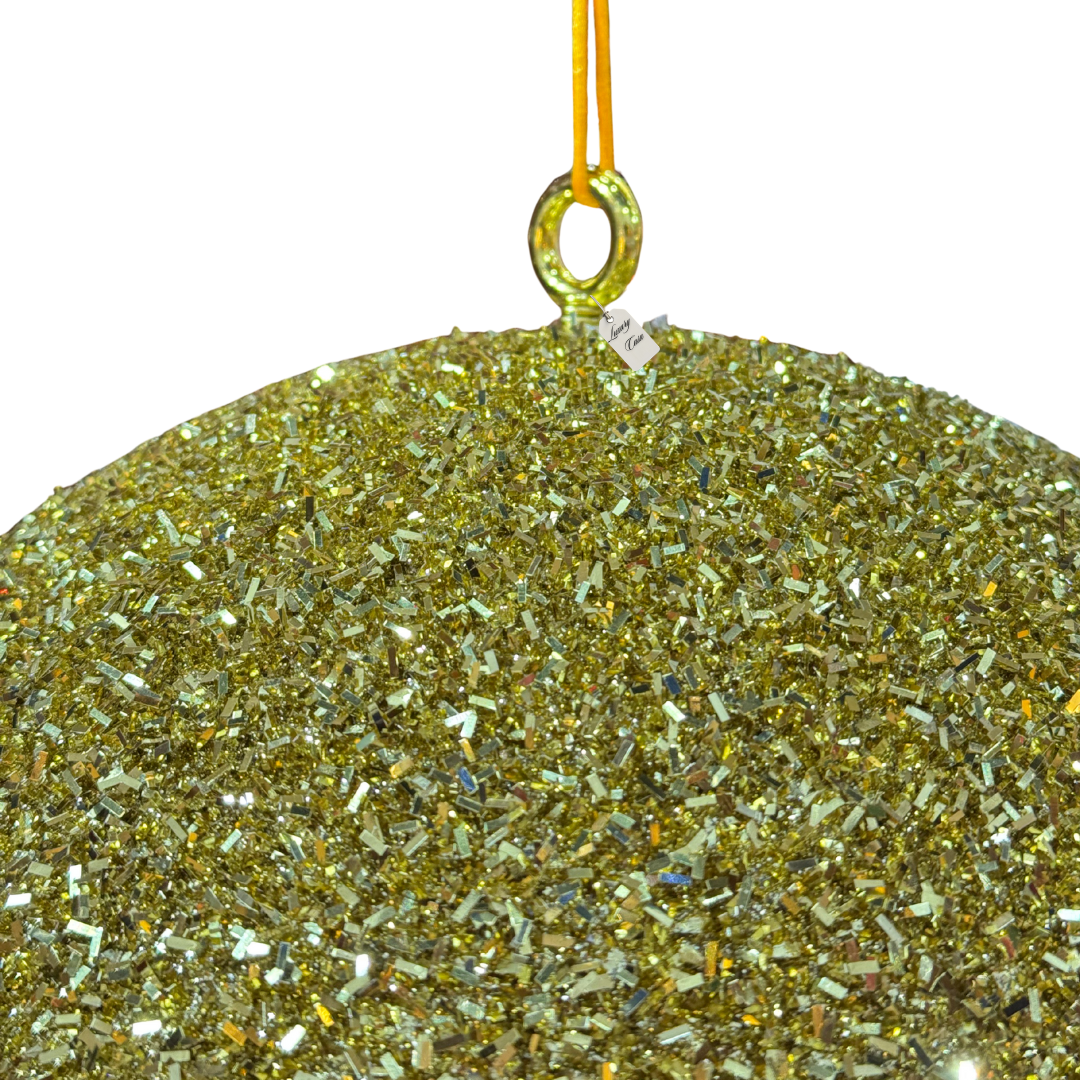 Gold Glitter Christmas Baubles Luxury Casa