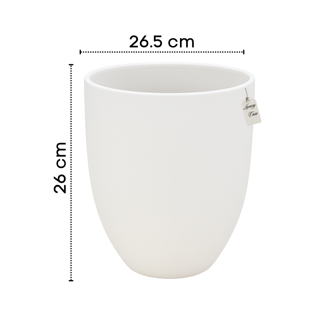 Smooth Round Planter – Modern Decorative Pot - Medium Luxury Casa