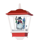 Christmas Lamp Post with Snowman Scene Luxury Casa