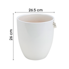 Glossy Round Planter – Modern Decorative Pot - Medium Luxury Casa