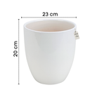 Glossy Round Planter – Modern Decorative Pot - Small Luxury Casa