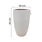 Glossy Tall Cylinder Planter – Modern Decorative Pot - Medium Luxury Casa