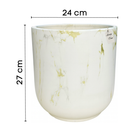 Marble Effect Planter with Gold Veins – Modern Decorative Pot - Medium Luxury Casa