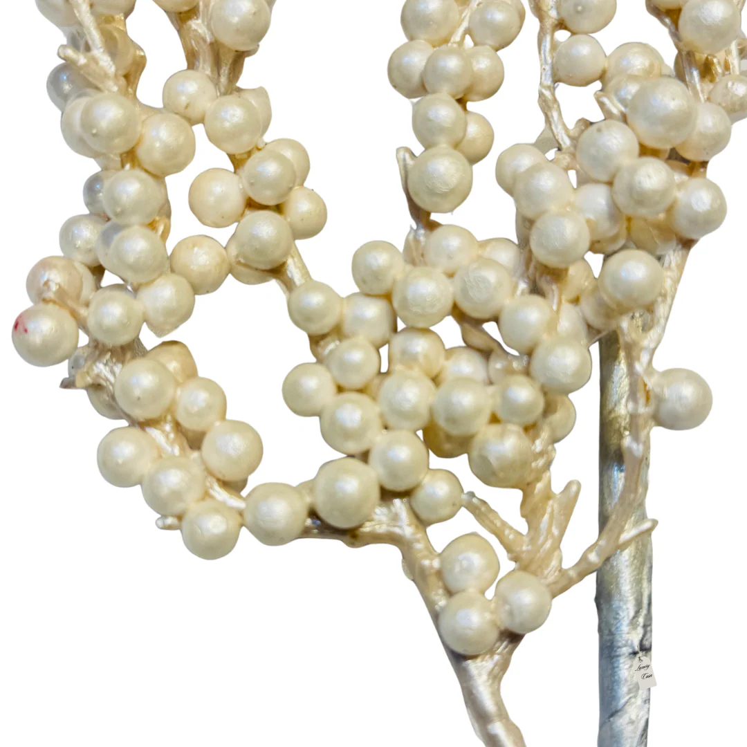Christmas White Berry Stem Decoration Luxury Casa