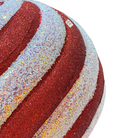 Red & White Swirl Christmas Baubles Luxury Casa