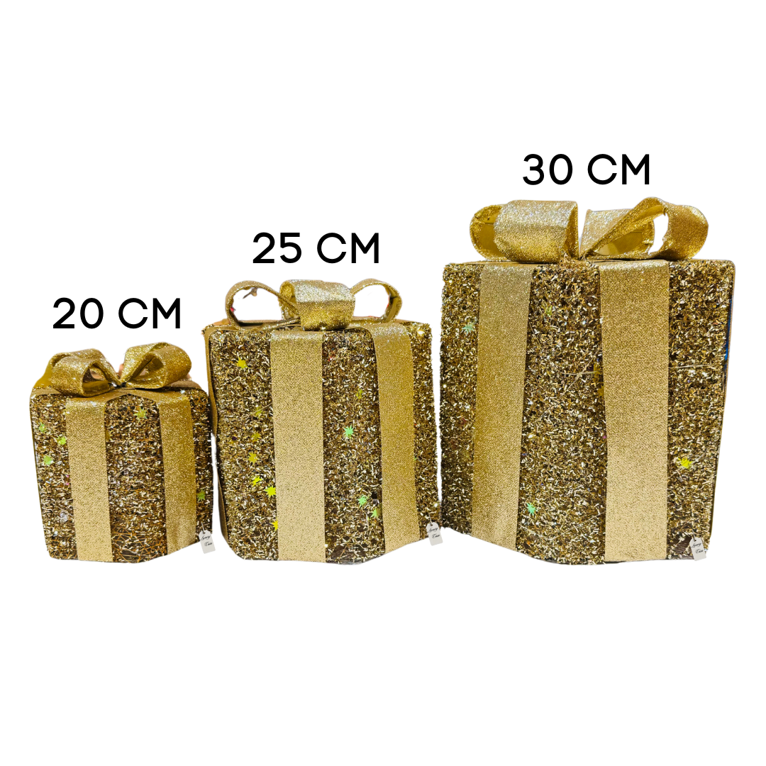 Golden LED Gift Box Set Luxury Casa