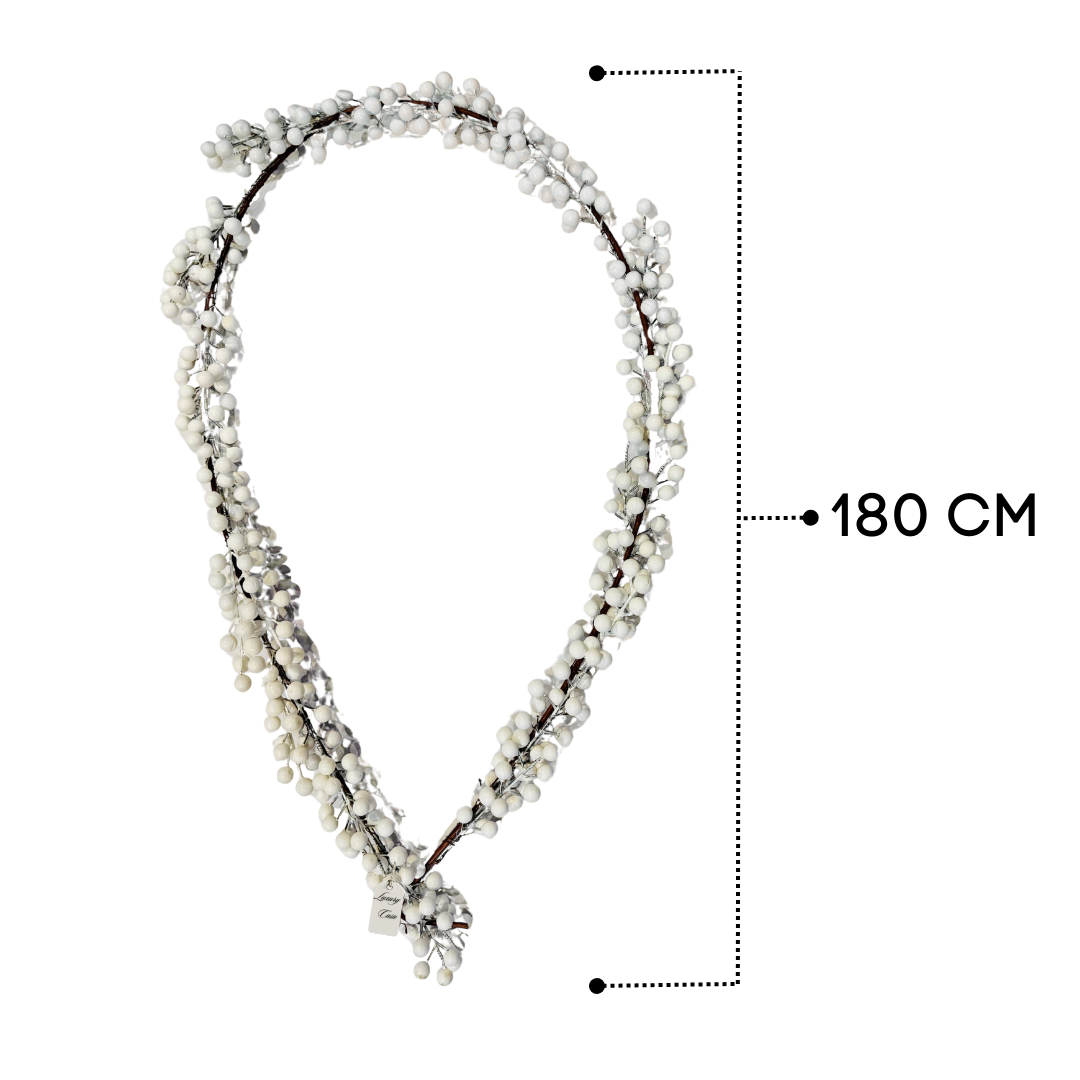 White Berry Christmas Garland Luxury Casa