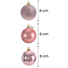Christmas Baubles Ornaments Set – 24 pcs (8 cm, Glitter, Glossy & Matte Christmas Tree Decorations) Luxury Casa