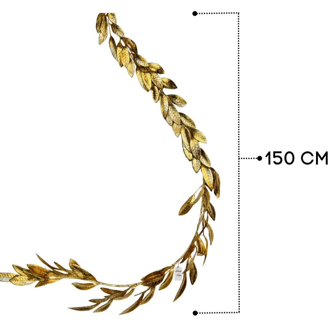 Christmas Gold Leaf Garland Decoration Luxury Casa