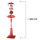 Christmas Lamp Post with Snowman Scene Luxury Casa
