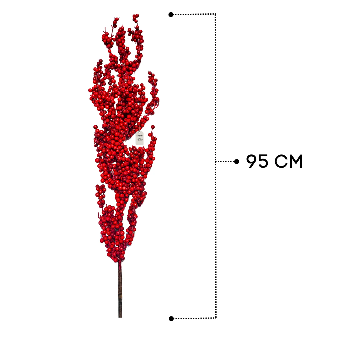 Christmas Red Berry Stem Decoration Luxury Casa