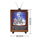 Retro Christmas TV Decoration with Snow Scene Luxury Casa