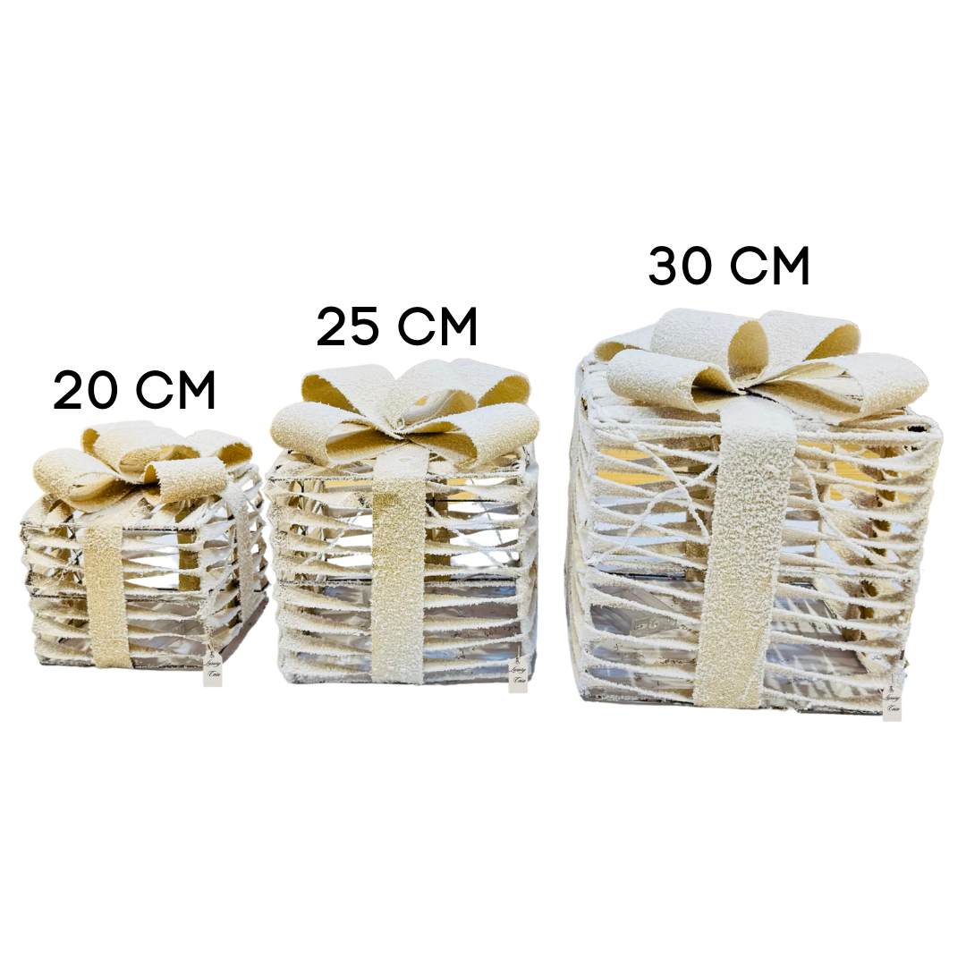 Silver Frost LED Gift Box Set Luxury Casa
